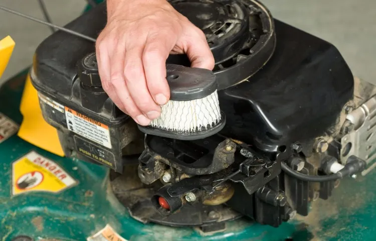 how to clean a lawn mower filter