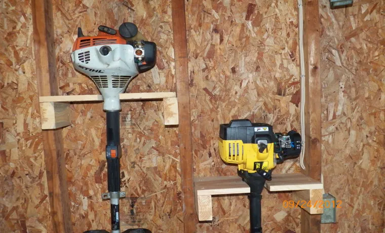 how to hang stihl weed eater