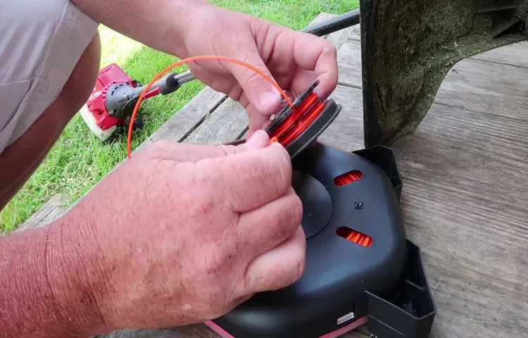 how to put line in craftsman weed eater