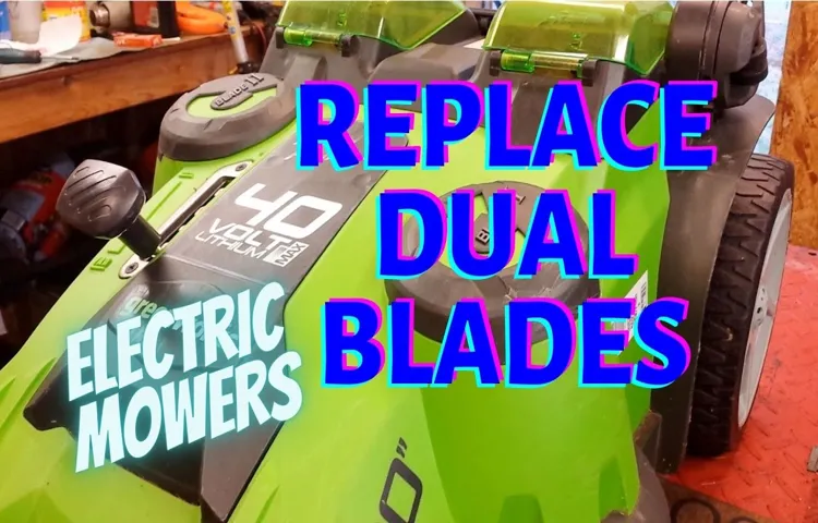 how to replace blade on greenworks lawn mower