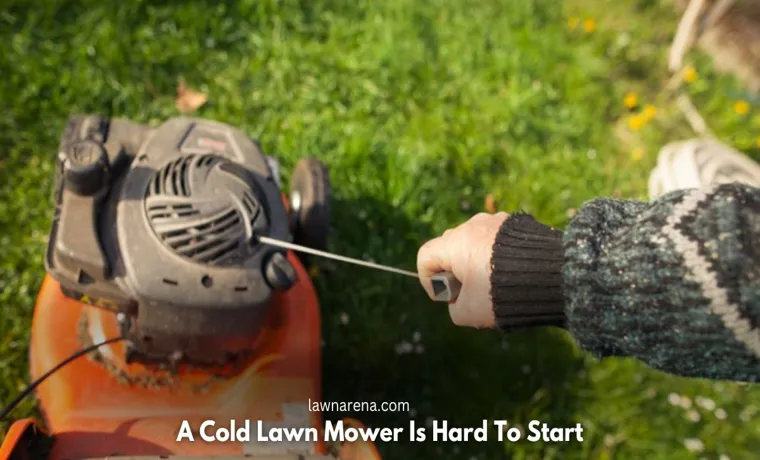 lawn mower hard to start when hot