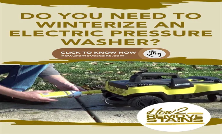 how do you winterize a gas pressure washer