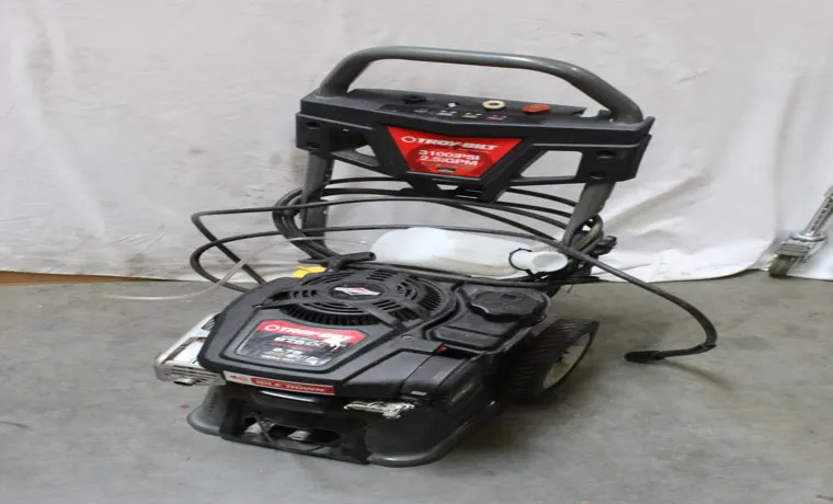 how to winterize a troy bilt pressure washer