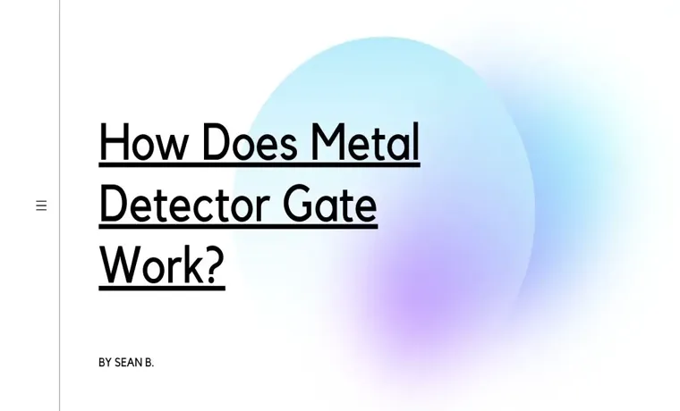 how does metal detector app work