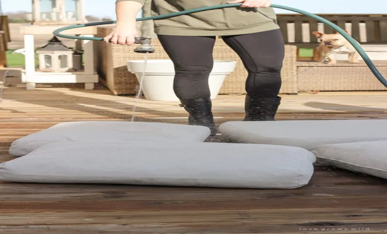how to clean outdoor cushions with pressure washer